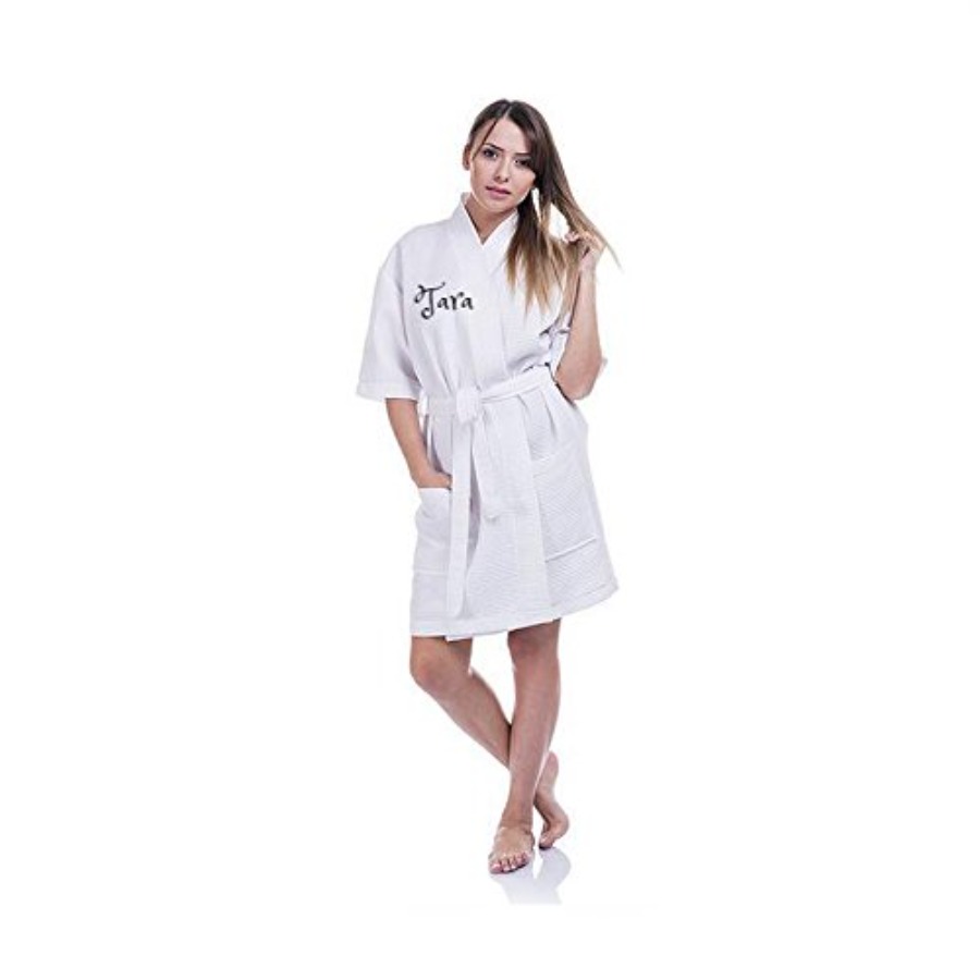 Men'S Grooming - Personalized Woman Men Waffle Robe/Bathrobe Custom