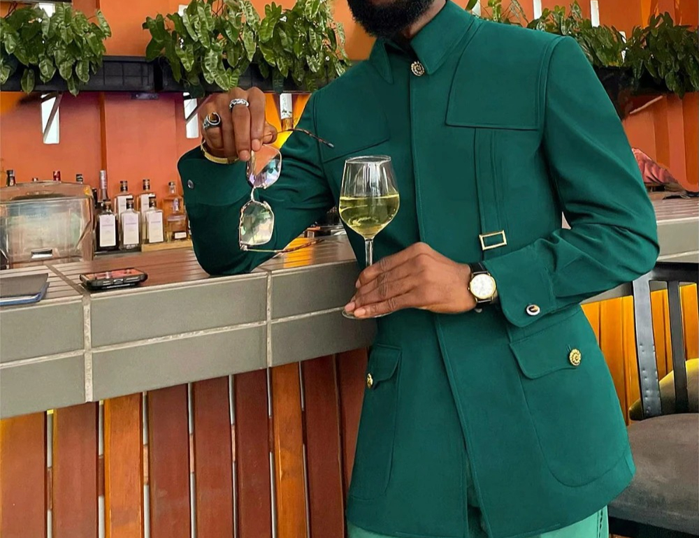 Men'S Grooming Utilities - Green Fashion Utility Wedding Men Suits