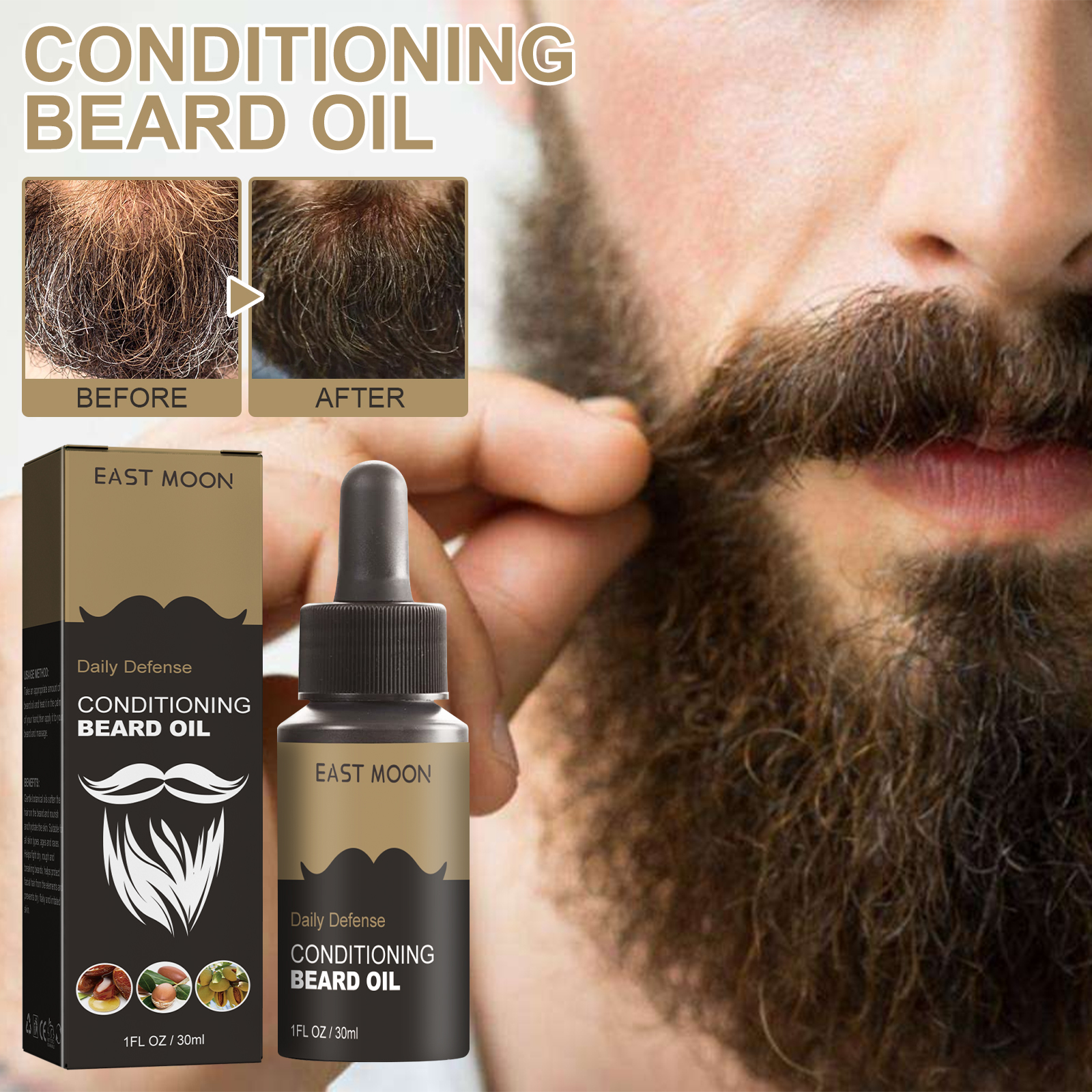 Men'S Grooming Tonic - 30ml Facial Hair Beard Growth Oil