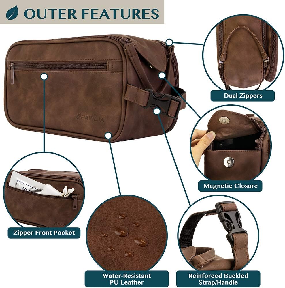 PAVILIA Toiletry Bag for Men,  - đánh giá và giá Men'S Grooming