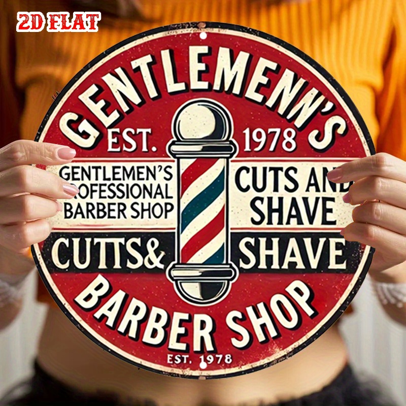 Vintage Barbershop Metal Wall  - đánh giá và giá Men'S Grooming Barbershop