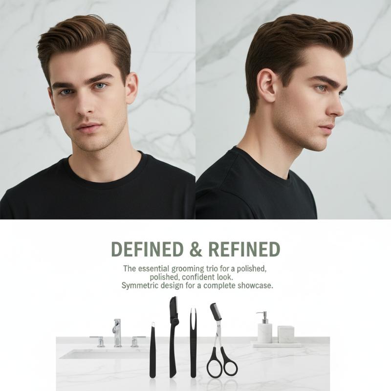 3pcs Stainless Steel Eyebrow K - đánh giá và giá Men Grooming Home