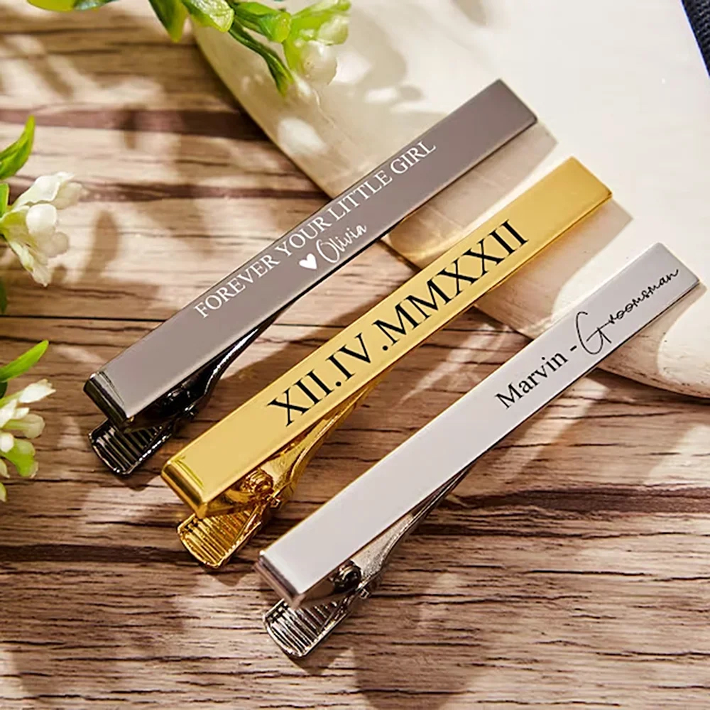 New Custom Carved Name Tie Cli - đánh giá và giá Men'S Grooming
