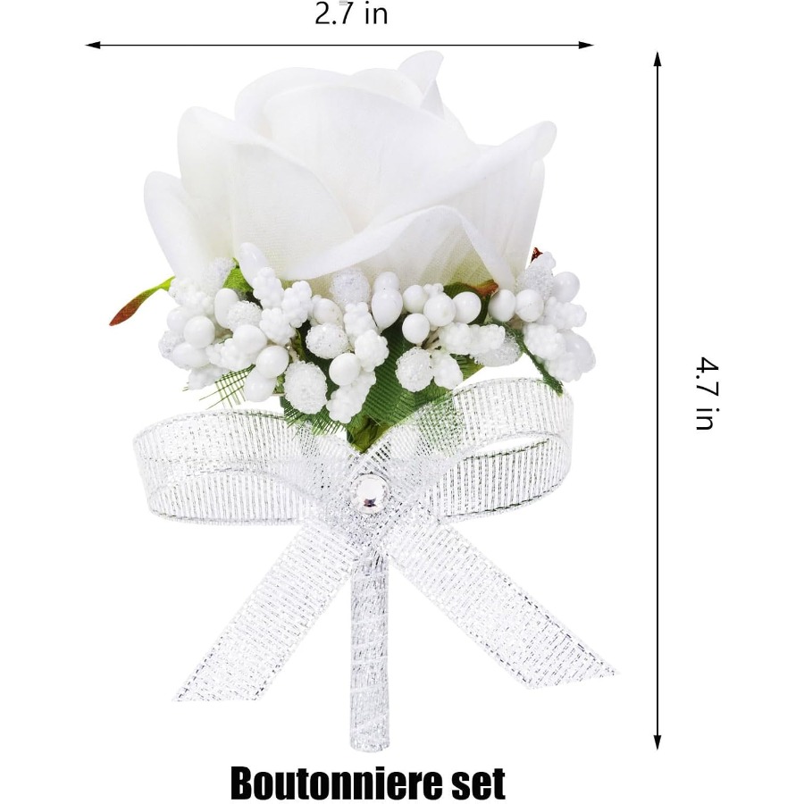 White Rose Boutonniere for Men - đánh giá và giá Men Grooming Home