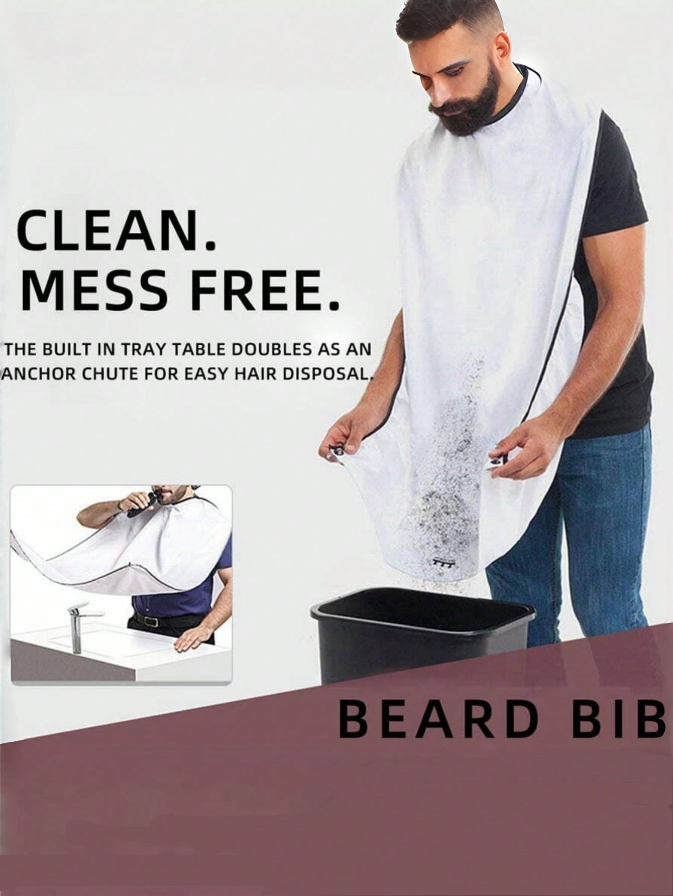 1/2/3Pcs 60CM Waterproof Reusa - đánh giá và giá Men'S Grooming Barbershop