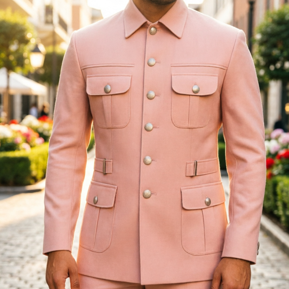 Safari Men Suits Chic Burgundy - đánh giá và giá Men'S Grooming Utilities