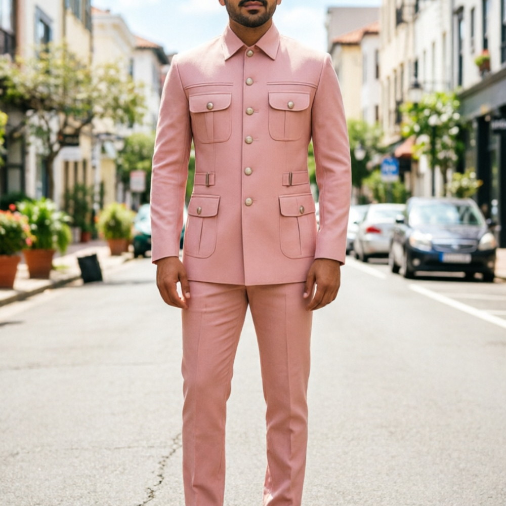 Safari Men Suits Chic Burgundy - đánh giá và giá Men'S Grooming Utilities